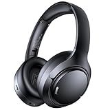 Hybrid Active Noise Cancelling Bluetooth 6.0 Headphones 120H Playtime 6 ENC Clear Call Mic, Over Ear Headphones Wireless with Hi-Res Audio Comfort Earcup Low Latency ANC Headphone for Workout Travel