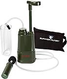 Survivor Filter PRO – 0.01 Micron Portable Water Filtration System Survival – Tested in USA Labs – Bacteria, Parasite and Virus Removal – Ultimate Survival & Backpacking Gear