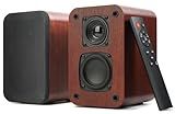 RIOWOIS Powered Bluetooth Bookshelf Speakers, 40W Record Player Speakers with 2.75 Inch Woofer, Stereo Speakers with Optical/AUX/TV-ARC Connection for Turntable, No Receiver or Amplifier Required.