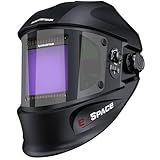 ARCCAPTAIN Auto Darkening Welding Helmet with Side View, 180° Panoramic View, 1/1/1/1 True Color Large Viewing Welding Hood with 4 Arc Sensor Solar Powered, Wide Shade 4/5-9/9-13 for TIG MIG ARC CUT