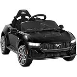 Best Choice Products Kids 12V Electric Ride On Car Officially Licensed Ford Mustang w/Parent Control, LED Lights, 2 Speeds, Bluetooth - Black