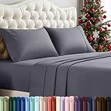 Utopia Bedding Queen Sheet Set – 4 Piece Bed Sheets for Queen Size Bed, Soft and Breathable Microfiber, Includes 1 Fitted Sheet, 1 Flat Sheet and 2 Pillowcases (Grey)