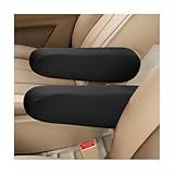 Wevdn 2 PCS Car Front Seat Armrest Covers, Elastic Fabric Stretch Auto Seat Armrest Protectors, Soft Front Seat Armrest Cover Replacement, Universal Vehicle Interior Accessories (Black)