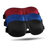 LKY DIGITAL Sleep Mask for Side Sleeper 3 Pack, Blackout 3D Eye Mask for Sleeping, Night Blindfold for Men Women