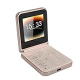 PUSOKEI 2G Flip Cell Phone, 2.6 HD Display, Big Buttons, Clear Sound, High Resolution Camera, Built in LED Flashlight, Mobile Phone with 1400mAh Battery for Seniors (Gold)