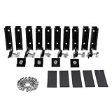 Solar Panel Mounting Brackets Kit for Shingle or Metal Roof,Black