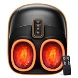 POGGT Foot Massager Machine with Heat, Upgrade 6 Airbags 29 Nodes Deep Rolling, Compression, Ankle Kneading, Shiatsu Foot Massager for Neuropathy Plantar Fasciitis, Gifts for Men Women Fits Up to 13"