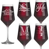 Personalized Wine Glass, Custom Monogram Wine Glasses for Women