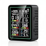 Air Quality Monitor Indoor, 10-in-1 Portable Smart Air Quality Tester