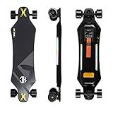 Electric Skateboard Electric Longboard with Remote Control Electric Skateboard,900W Hub-Motor,26 MPH Top Speed，21.8 Miles Range,4 Speed Adjustment，Max Load 330 Lbs,6 Months Warranty
