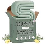 Kitsch Rosemary & Biotin Shampoo Bar - For Hair Growth, Strengthening, Thickening & Volumizing Shampoo for Women and Men - Free of Parabens, Sulfates & Silicones - Made in USA - 3.2 oz