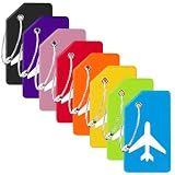 Gostwo 8 Pack Silicone Luggage Tags for Suitcases, Plane Travel Essentials