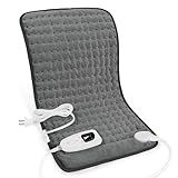 Deepsoon Heating Pad,Electric Heating Pads for Back,Neck,Moist Heating Pad for Abdomen Shoulder Knee Legs,Dry/Moist Heat&Auto Shut Off,Mother's Day Birthday for Men and Women,Dark Gray,24x12 Inch
