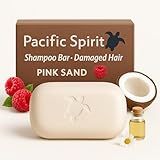 Pacific Spirit Shampoo bar for damaged hair hair with Coconut Oil & Raspberry Extract, Sulfate-Free, Soap-Free, Zero Waste, Vegan, Eco-Friendly, 3.53 Oz