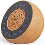 Housbay White Noise Machine with 31 Soothing Sounds, 5W Loud Stereo Sound, Auto-Off Timer, Adjustable Volume, Sleep Sound Machine for Baby, Kid, Adult -Wood Grain