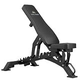 Major Fitness Weight Bench - 1300LBS Weight Capacity and 36 Adjustable Positions Strength Training Bench for Garage and Home Gym Workouts (Black)