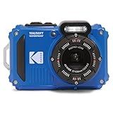 Kodak PIXPRO WPZ2 Waterproof Digital Camera, 16MP with 4X Optical Zoom, Shockproof, Dustproof, 1080p Video, Wi-Fi, Blue