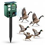 2026 New Solar Ultrasonic Bird Repellent Devices Bird Repeller Outdoor Motion Activated Bird Deterrents for Outside IP65 Pigeon Repellent Woodpecker Goose Deterrent for Rooftops Porch Patio Balconies
