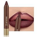 Erinde Matte Lipstick Crayon for Women, Berry Red Wine 24 Hour Lipstick Lip Liner Pencil, Neutral Lip Stick Long Lasting Waterproof, Vegan & Cruelty-Free, 05