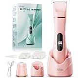 Hair Removal Epilators Bikini Trimmer for Women, Painless Waterproof Electric Foil Shaver Razors for Facial Leg Body Armpit,Cordless Ceramic Blade with USB Charging Dock,Travel Size Gifts for Her,Pink