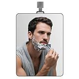 LUNCHIS Shower Mirror Fogless for Shaving Men Fog Free Anti Fog Bathroom No Fog Proof Anti-Fog Hanging Shatterproof RV (9” x 7”)