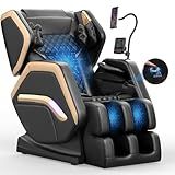 NAGLIFOR Massage Chair Full Body, Zero Gravity Massage Chair 2025 for Back Fatigue with 10 Fixed Rollers, Airbags, Phone Controller, Heating, Bluetooth Speaker, Nightlights for Living Room, Bedroom