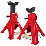 VONLX 3 Ton (6600 lb) Double‑Lock Car Jack Stands, Carbon Steel, 2 Pack