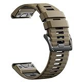 Quickfit 22mm Watch Bands for Garmin Fenix 8 47mm/7/6/5, Sports Silicone Bands Compatible with Garmin Fenix 8 Pro 47mm/7 Pro/6 Pro/5 Plus/Forerunner 935/945/955/965/Approach S60/S62/Epix 2