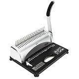 Amazon Basics Comb Binding Machine, 350 Sheets Capacity, Punches 12 Sheets, for Paper Sizes A5(15 holes)/Letter(19 holes)/A4(21 holes) with Adjustable Margin, Grey