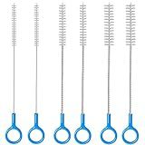 Straw Brush Cleaner Set,Straw Cleaner Brush Long 10 Inch,Straw Cleaner with 2mm and 3mm Thick Stainless Steel Wires, Heavy-Duty Straw Cleaning Brush for Baby Bottles(6-Pack).