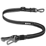 Joytale 3-in-1 Bungee Dog Seat Belt for Car, Medium and Large Dogs, Black