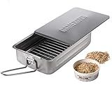 Camerons Gourmet Mini Stovetop Smoker - Stainless Steel BBQ Smoker Box w/Hickory Wood Chips & Recipes - For Indoor & Outdoor Use- Great for Smoking Meats - Barbecue Grilling Holiday Xmas Gift for Men