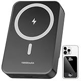 Magnetic Portable Charger,Power Bank 10000mAh with PD 20w Fast Charging, USB C in&Out Battery Pack, Compatible with Mag-Safe for iPhone 12/13/14/15/16 Pro/Pro Max Series, Samsung, Android, and More