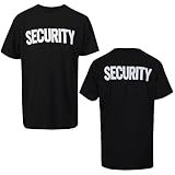Security Shirt | Printed Security on Front/Back | Security Guard T-Shirt 2 Sided Print | Event Staff Safety Guard Tee (US, Alpha, Large, Regular, Regular, Black)