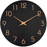 Mosewa Wall Clock 8" Battery Operated Silent Non-Ticking Simple Minimalist