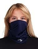 Merino.tech Merino Wool Ski Neck Gaiter - Face Mask Neck Warmer for Men & Women (165 Navy Blue)