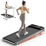 TREAFLOW Walking Pad,Treadmill with Incline for Home Office, 2.5HP Portable Under Desk Treadmill with 265 Lbs Capacity,Remote Control, Led Display, Silver