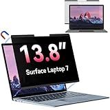 Yklssm Magnetic Privacy Screen for Microsoft Surface Laptop 7 13.8 Inch, Removable Anti Glare Blue Light Filter, 13.8 In Anti Spy Black Security Private Block Screen Protector