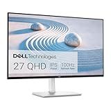 Dell S2725DS Monitor - 27 Inch, QHD (2560x1440) Display, 100Hz refresh rate, 1500:1 contrast ratio, TÜV Rheinland Eye comfort 4 Star, Integrated 2x5W speaker, Height/Tilt/Swivel/Pivot- Ash White color