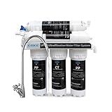 Eiree UF33 6 Stages Ultra Filtration Under Sink Water Filter System Under Counter Water Filter Direct Connect to Kitchen Faucet, Reduces Chlorine, Taste and Odor, Fluoride