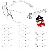 BISON LIFE Safety Glasses, One Size, Clear Protective Polycarbonate Lens, 12 per Box (1 box)