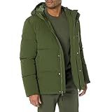 Amazon Essentials Men's Mid-Length Hooded Puffer Coat (Available in Big & Tall), Dark Olive, 5X-Large Big Tall