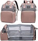 houscly Diaper Bag Backpack with Changing Station, 25L Large Capacity