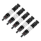 MECCANIXITY 5Pcs 20A 1000V Built-in Diode Solar Wire Connectors | IP67 Waterproof Anti-backflow Male and Female Connector for Solar Photovoltaic System