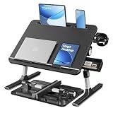 SONGMICS Bed Laptop Desk, Foldable, Adjustable Height, 15.7 x 22 Inches