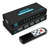 HDMI Switch SGEYR 5x1 HDMI Switcher 5 in 1 Out HDMI Selector 5 Port Box with IR Remote Control HDMI 1.4 HDCP 1.4 Support 4K@30Hz Ultra HD 3D 2160P 1080P