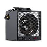 Newair 5600W Portable Electric Garage Heater - Heats Up to 600 sq. ft. with 6-Foot Cord Wrap and Carrying Handle, Space Heater Ideal for Garage, Bedroom, Dorm, and Office