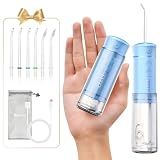 Bezvoi Mini Portable Water Flosser for Travel, 5 Modes Dental Floss, 6 Tips