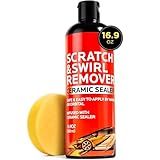 FAVIRZCE 500ml Car Scratch Remover for Vehicles: Automotive Swirls Rrepair Eraser Restorer & Polishing with Buffer Pad - Scratch Eraser Kit for Light Scratches Oxidation & Water Spots (16.9 fl oz)