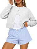 Trendy Queen Cropped Cardigan Sweaters for Women Fall Fashion Clothes 2026